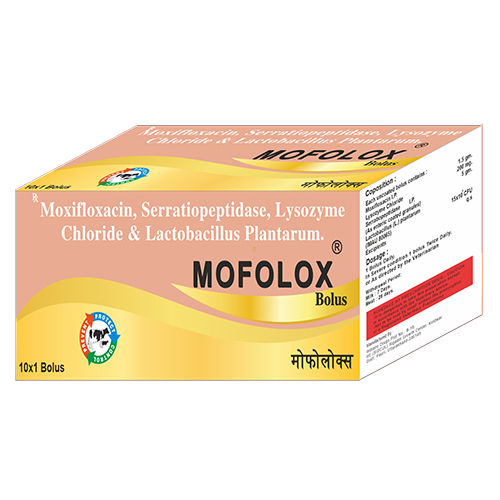 Moxifloxacin Serratiopeptidase Lysozyne Chloride Veterinary Bolus