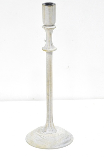 Candle Holder With White Wash - Color: Different Colors Available