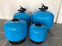 Swimming Pool Sand Filter - Fiberglass, Multiple Tank Sizes, Blue | 150 Psi Pressure Rating, Variable Flow Rate, 2" Npt Connections