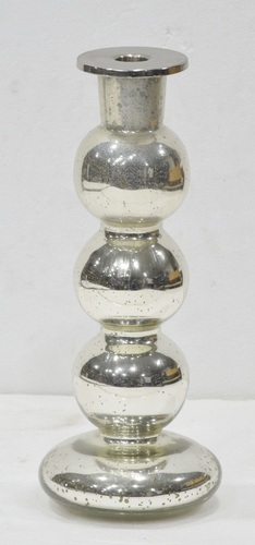 Decorative Silver Antique Glass Candle Holder