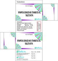 Rifampicin 150mg + Isoniazid 75mg + Ethambutol HCl 275mg tablet