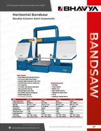 Double Column Semi Automatic Horizontal Bandsaw Machine