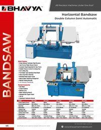 Double Column Semi Automatic Horizontal Bandsaw Machine