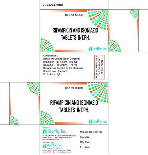 Rifampicin 150mg + Isoniazid 75mg tablet