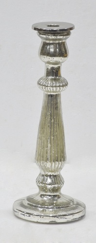 Decorative Glass Candle Holder Silver Antiquee