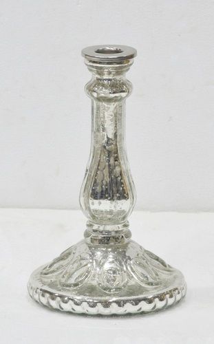 Candle Holder With Silver Antique