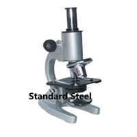 Standard Steel Student Microscope - 6x, 10x, 15x Huygenian Eyepieces | Triple Nosepiece, Achromatic Objectives 10x, 40x (sl), Coarse & Fine Focusing Knobs