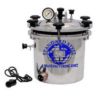Portable Autoclave Single Drum - Aluminum, 30 X 30 Cm, 20 Liter Capacity | Pressure Cooker Type Lid, Twin Safety System, 15-18 Psi Operating Pressure