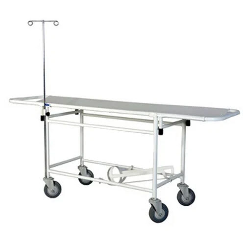 Patient Stretcher Trolley with IV Stand and oxygen Cylinder