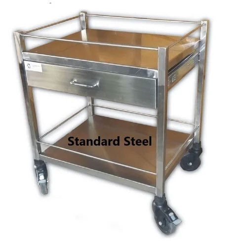 Stainless Steel Hospital Medicine Trolley