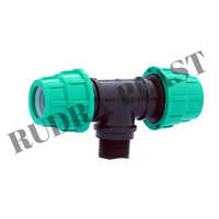 Pp Tee Threaded Adapter - Polypropylene, Size 20-110 Mm, Color Black, Thickness 5-35 Mm | Cold Drawn, Warranty Included 