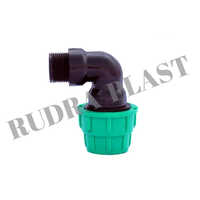 Male Elbow - High Density Polyethylene, 1 Inch Size, Matte Black Color - 90 Degree Bend, Threaded Connection, Cold Drawn Tech, Warranty Included