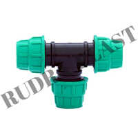 Pp Compression Tee - Pp Material, 20-110 Mm Diameter, Black Color, Female Connection, 5-15 Mm Thickness | Secure, Leak-proof Joint For Plumbing, Irrigation, And Hvac Systems