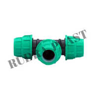 Female Pp Tee - Polypropylene Material, Diameter 20-110 Mm, Black Color, Female Connection, Round Shape, 5-15 Mm Thickness, Warranty Included