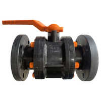 PP Flanged Ball Valve - Durable Plastic Material, Sizes 1/2" to 16" & 24"+ , Black Color, Easy Installation for Industrial Water Applications