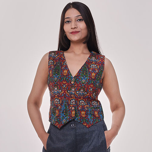 Multi Printed Waist Coat