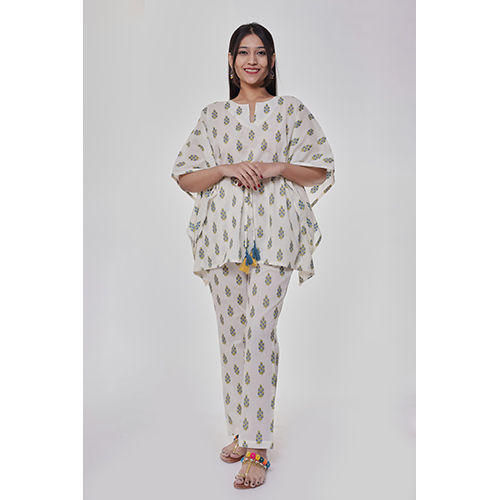 Kaftan Off White Co-ord Set