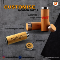 Bamboo and Stainless Steel Thermos Bottle 500 ml