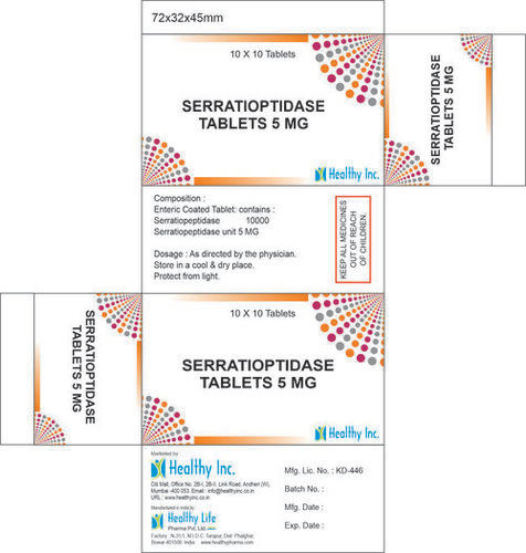 Serratiopeptidase tablet 5mg