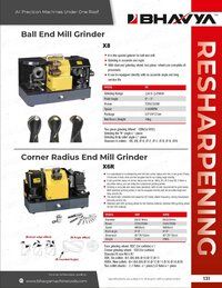 Corner Radius End Mill Re-Sharpener Machine