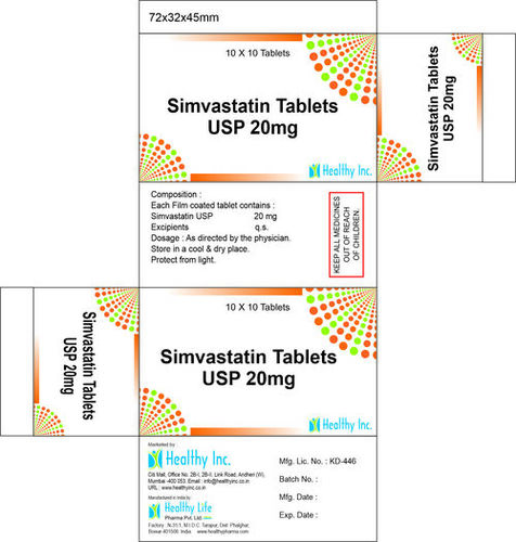 Simvastatin tablet 20mg