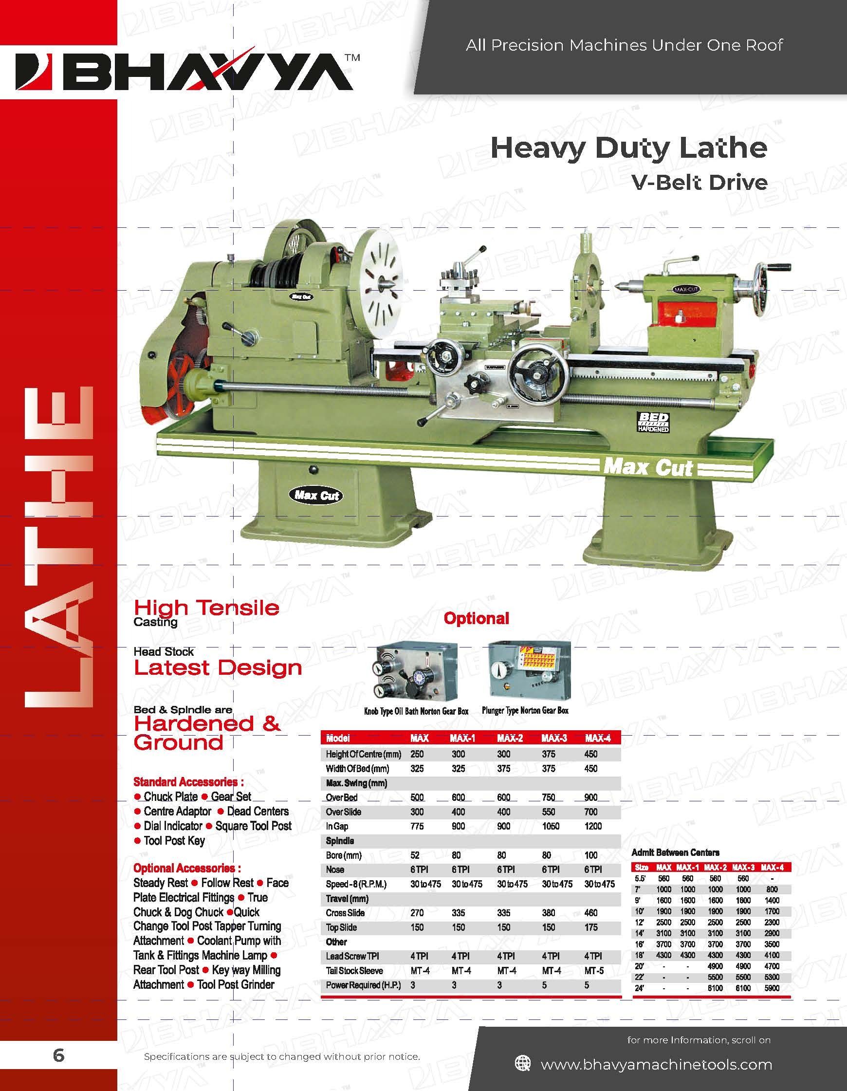 Max Series V-Belt Drive Lathe Machine