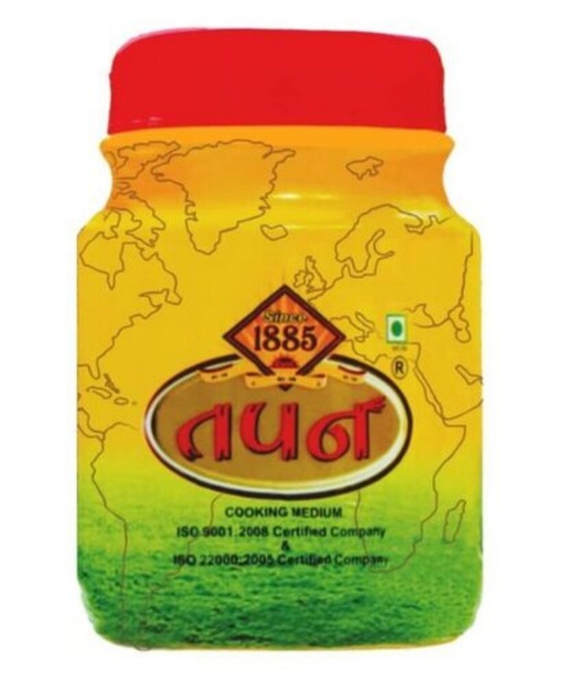 Tapan Cooking Medium 1 Ltr Jar Pack - Skimmed Milk, Original Flavor | Ideal for Frying, Baking, Paranthas, Pulao, Halwa, Khichri, and Toppings