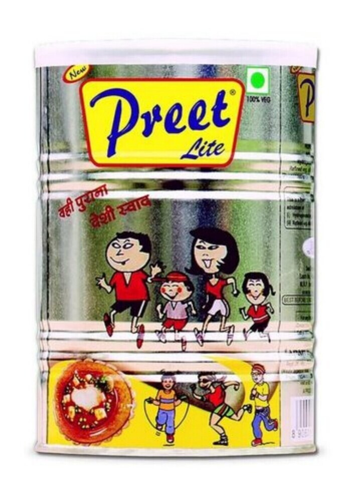 Preet Lite Cooking Medium - Skimmed Milk, Original Flavor | Ideal for Cooking, Frying, Baking, Paranthas, Pulao, Halwa, Puri, and Paav Bhaji Topping