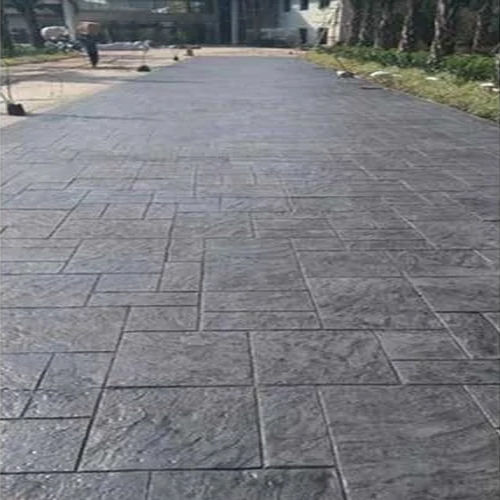 Checked Pattern Stamped Concrete Flooring Service