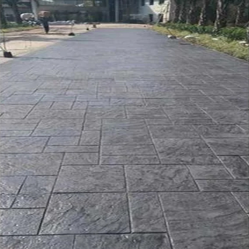 Checked Pattern Stamped Concrete