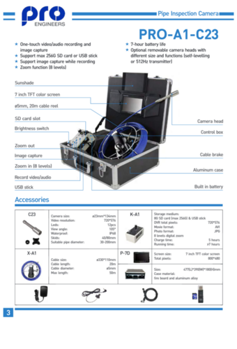 PIPE LINE Video Inspection System