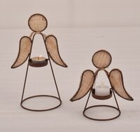 Set Of 2 Iron Wire Candle Stand - Color: Different Colors Available