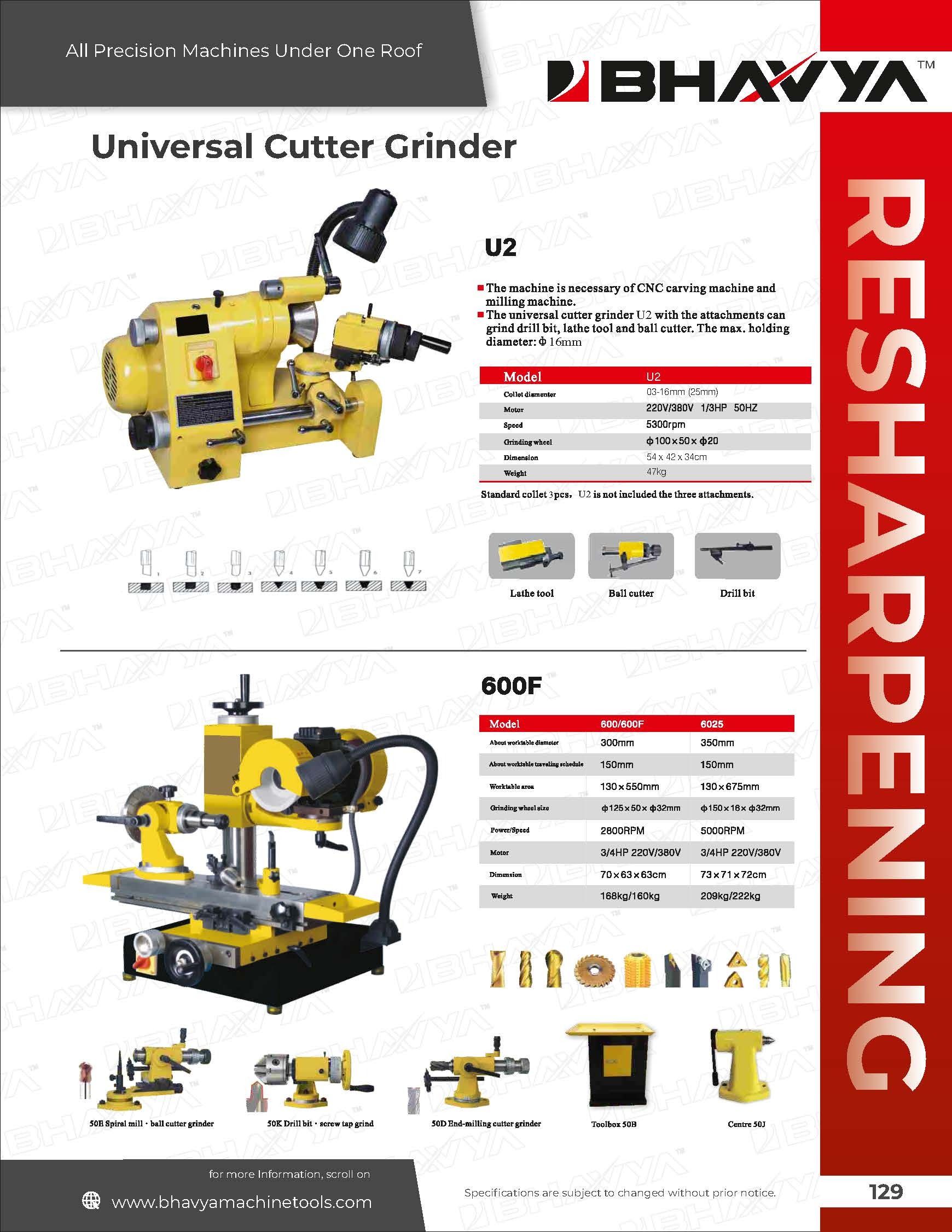 U2-U3 Universal Cutter Grinder Machine