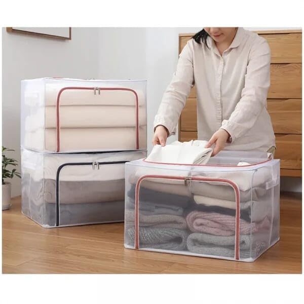 TRANSPARENT 66 LITRE CLOTH STORAGE BAG