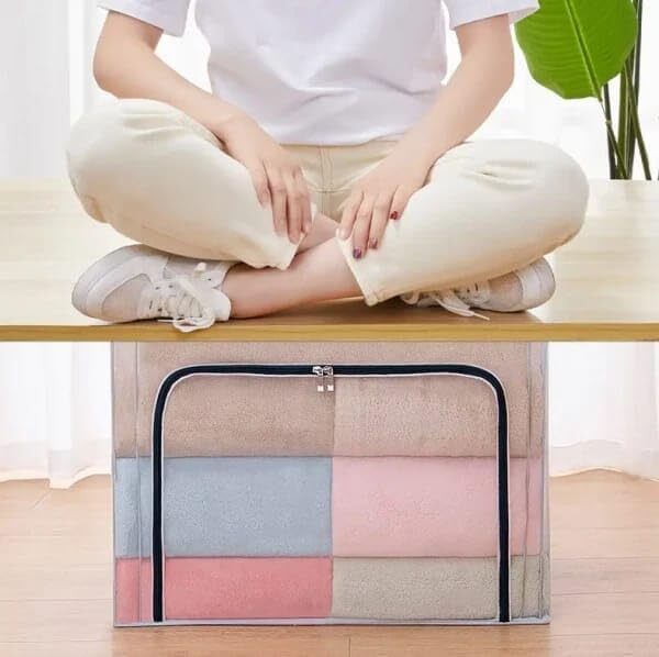 TRANSPARENT 66 LITRE CLOTH STORAGE BAG