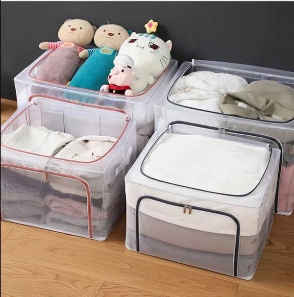 TRANSPARENT 66 LITRE CLOTH STORAGE BAG