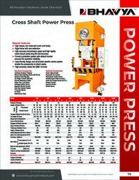 Cross Shaft Power Press Machine