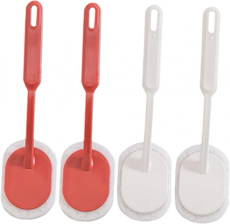 BATHROOM LONG HANDLE SPONGE TOILET BRUSH
