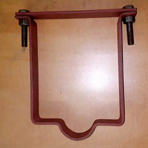 Cement Pole Clamp - Metal MS, Size 8" for Cement Pole, 4" & 6" for Round Pole, 3" for Rail Pole | Suitable for 3/8'' & 5/16'' Bolt Size, GI & HDG Finish, Packaged in 50 kg Jute Bag