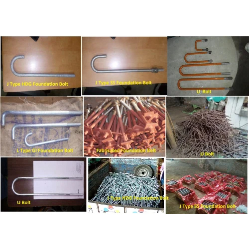 L Type Foundation Bolt - Color: Silver