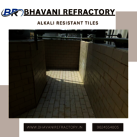 Bhavani Refractory - Alkali-resistant Ceramic Brick Tiles | High Temperature & Chemical Resistance, Non-porous Surface, Dimensional Stability