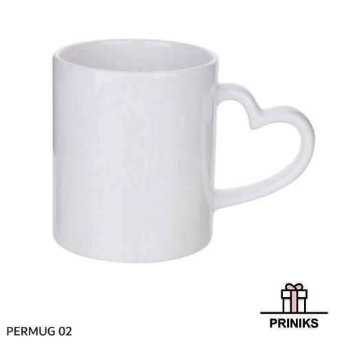 PERSONALIZED MUG HEART WHITE