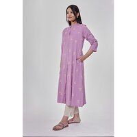 Lavender Button Down Kurta