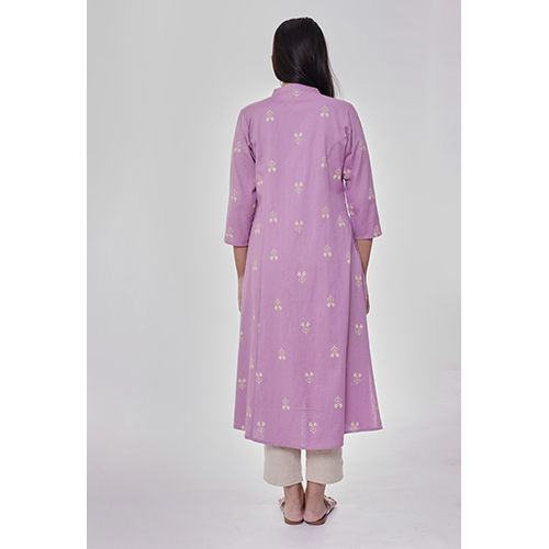 Lavender Button Down Kurta