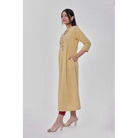 Moon Yellow Embroidered Kurta