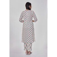 Floral Jaal Off White Kurta With Pant