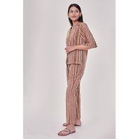 Multi Color Striped Night Suit