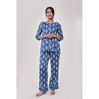 Blue And White Shantoon Co-ord Set