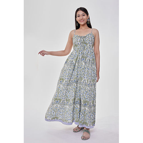 Bust Drawstring Maxi Dress