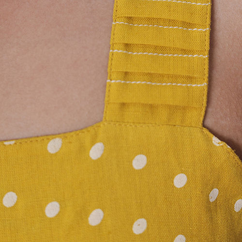 Yellow Polka Dot Midi Dress